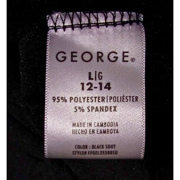 Like New Women's Black George Long-Sleeved Faux Wrap Dress (Size: Large … - Picture 3 of 4